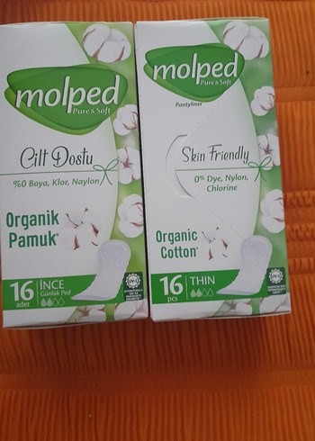 Molped Organik Pamuk İnce Pedi 16'lı