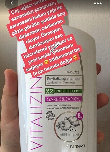 Sarimsakli şampuan 500 ml