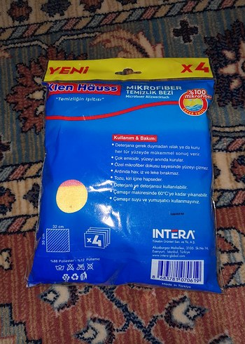 Diğer Pastel Renkli Mikrofiber Temizlik Bezi Seti x4