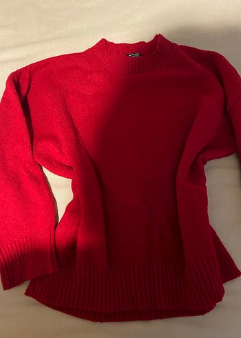 Kırmızı basic kazak - Görsel 3