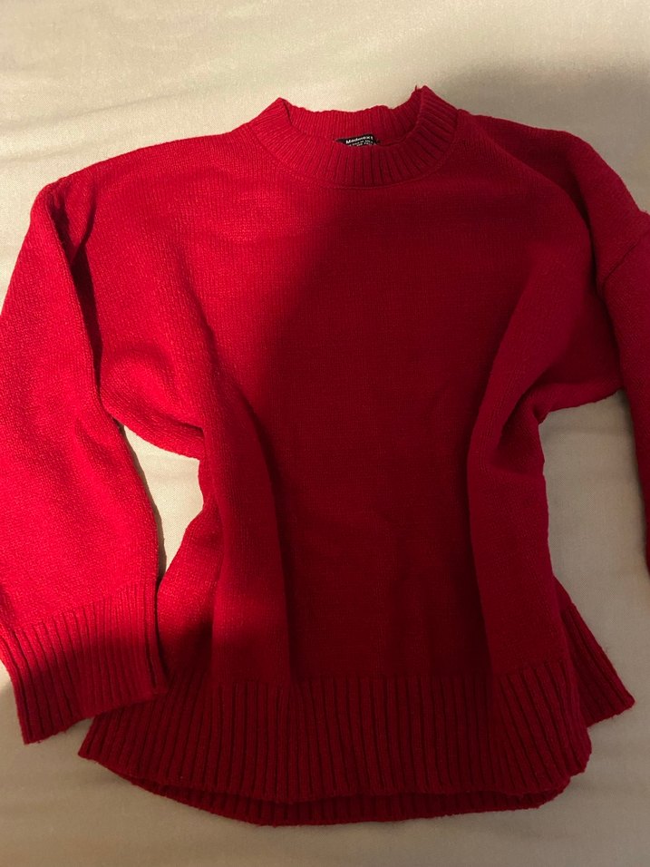 Kırmızı basic kazak - Görsel 3