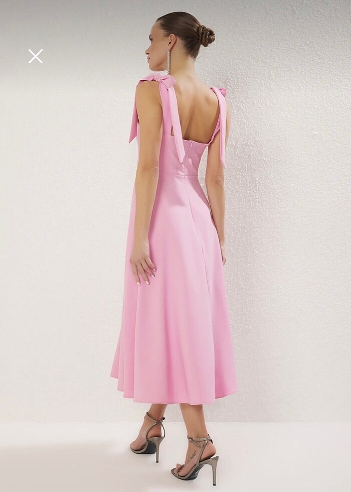 PEMBE A KESİM ELBİSE - Görsel 2