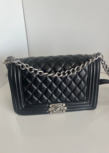 Chanel Zincir Detaylı Siyah Deri Kadın Çanta