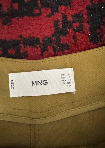 Kadın Haki Pilili Salaş Midi Kumaş Pantolon - Görsel 2