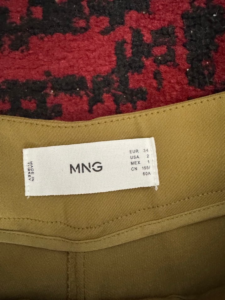 Kadın Haki Pilili Salaş Midi Kumaş Pantolon - Görsel 2