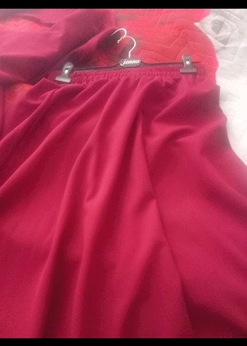 Bordo Düğmeli Uzun Kollu Salaş Elbise - Görsel 4