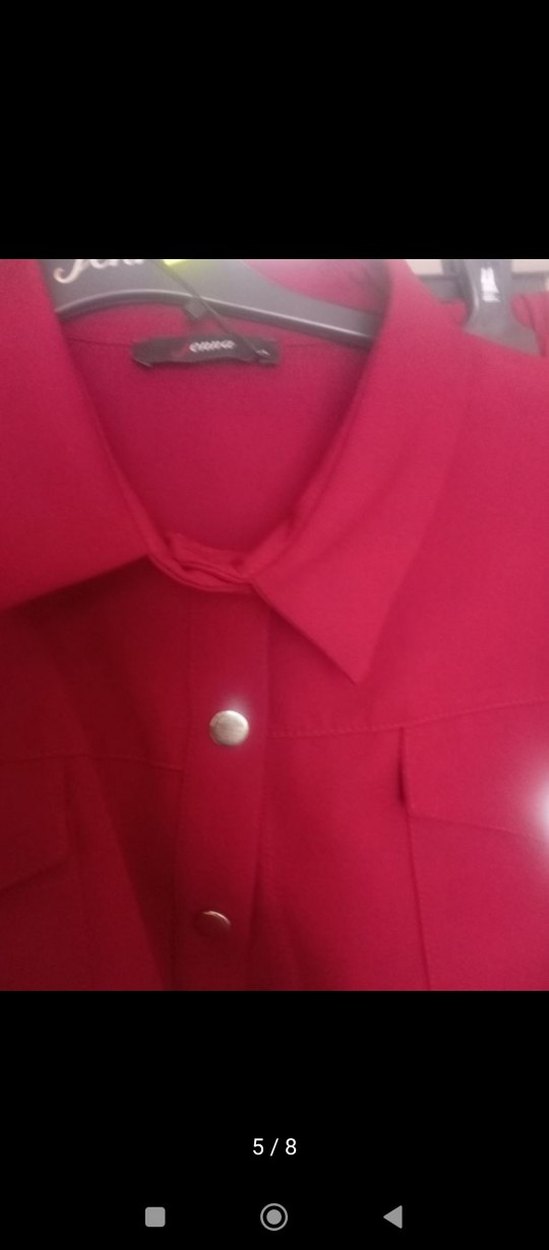 Bordo Düğmeli Uzun Kollu Salaş Elbise - Görsel 3