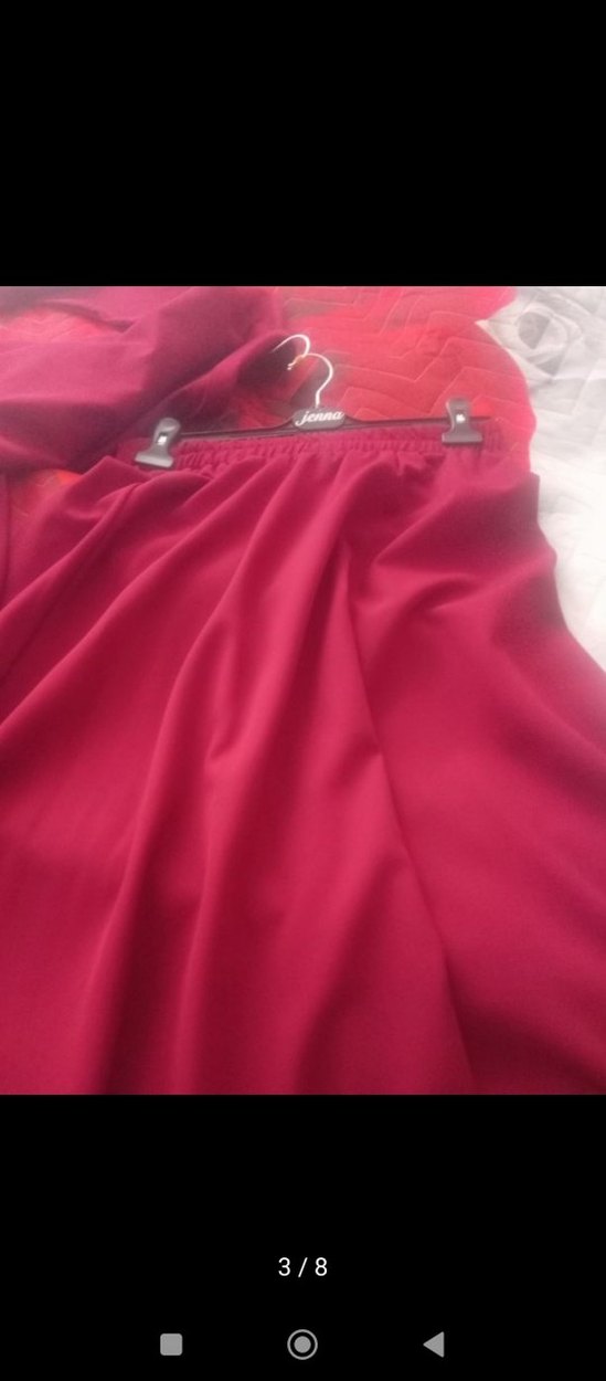 Bordo Düğmeli Uzun Kollu Salaş Elbise - Görsel 4