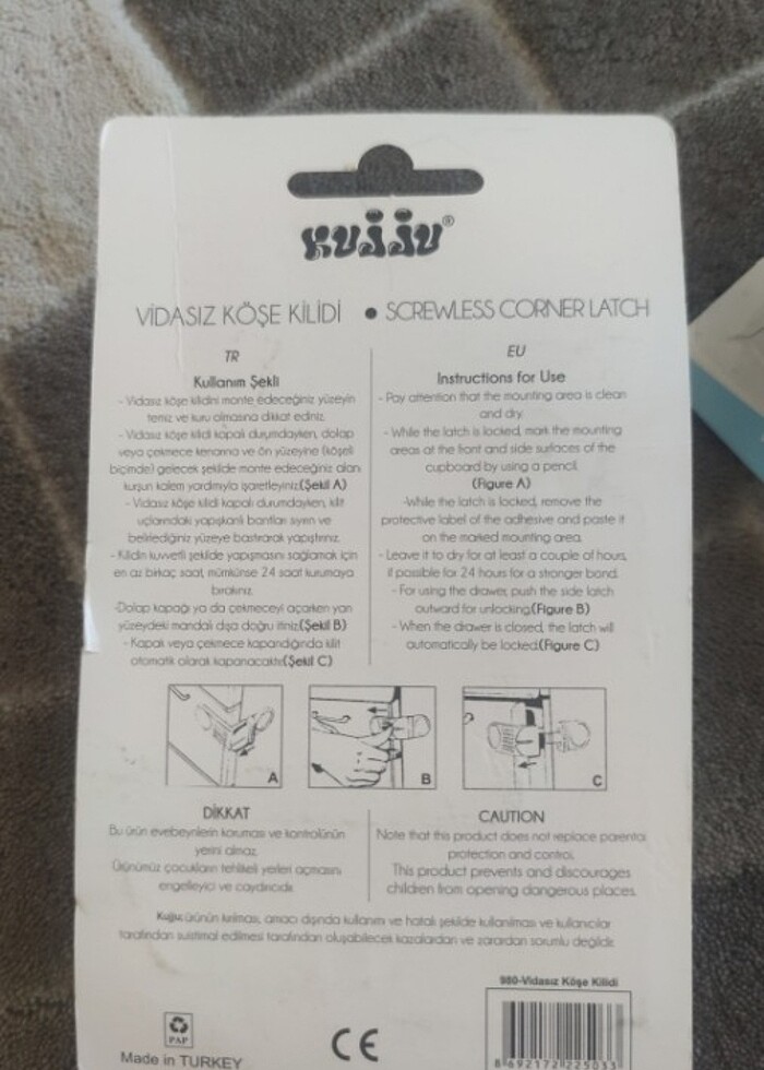 Vidasız köşe kilidi - Görsel 3