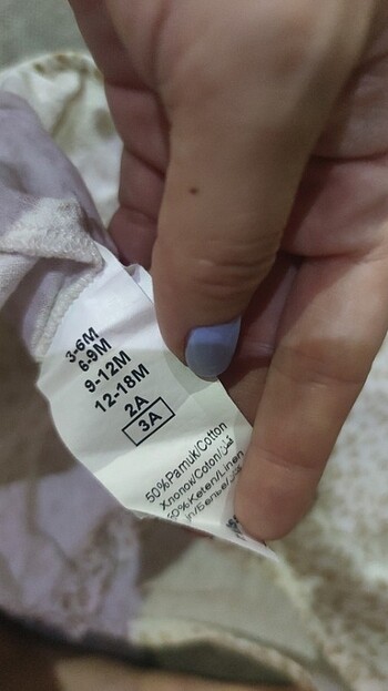24-36 Ay Beden camel Renk BG store Keten Elbise