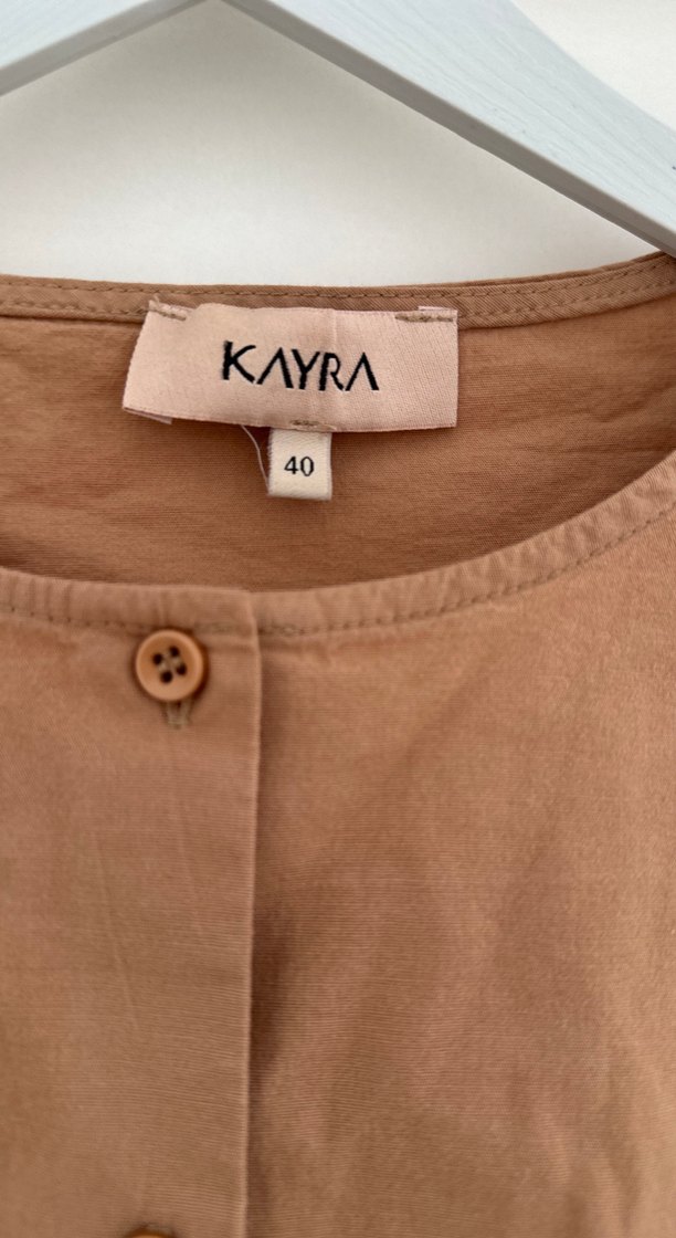 Bej Kemerli Bluzu Uzun Kollu - Görsel 2