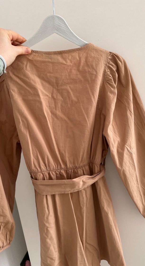 Bej Kemerli Bluzu Uzun Kollu - Görsel 4