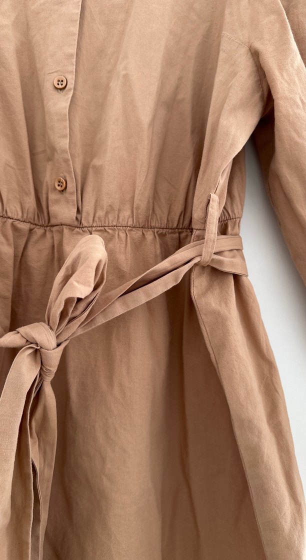 Bej Kemerli Bluzu Uzun Kollu - Görsel 3