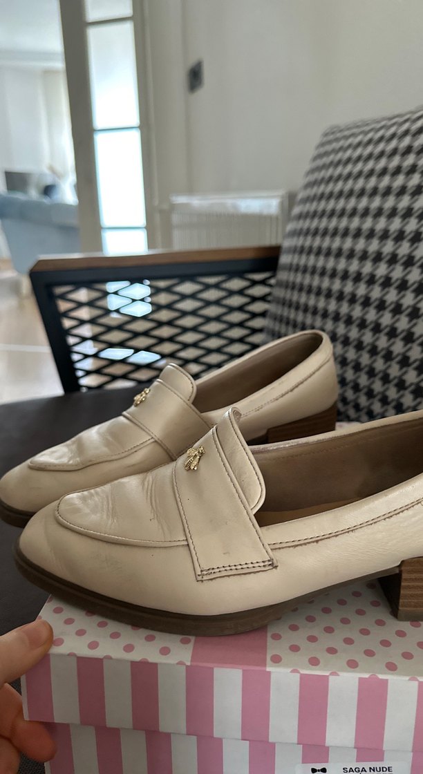 Beyaz Tokalı Loafer Ayakkabı pelinin ayakkabıları - Görsel 4