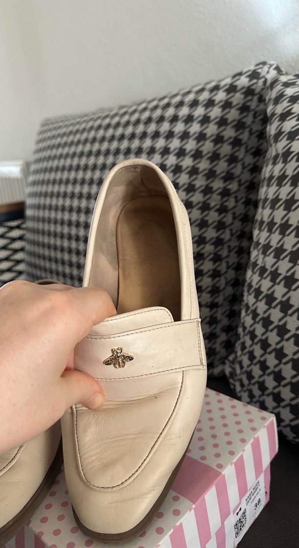 Beyaz Tokalı Loafer Ayakkabı pelinin ayakkabıları - Görsel 2