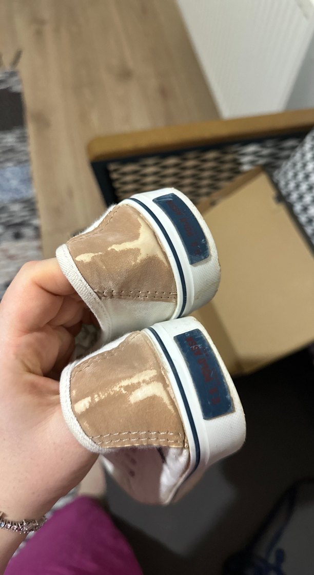 Beyaz Minimalist Stiletto Topuklu Kadın Spor Ayakkabı - Görsel 2