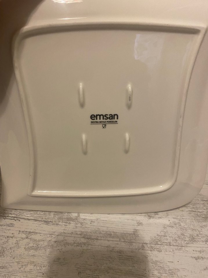 Beyaz Çiçek Desenli Porselen Yemek Takımı - Görsel 3