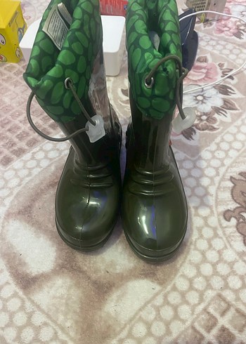 Yeşil Baskılı Çocuk Lastik Çizme - Görsel 3