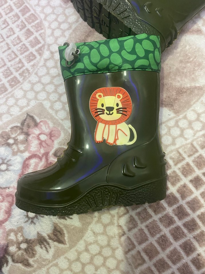 Yeşil Baskılı Çocuk Lastik Çizme - Görsel 2