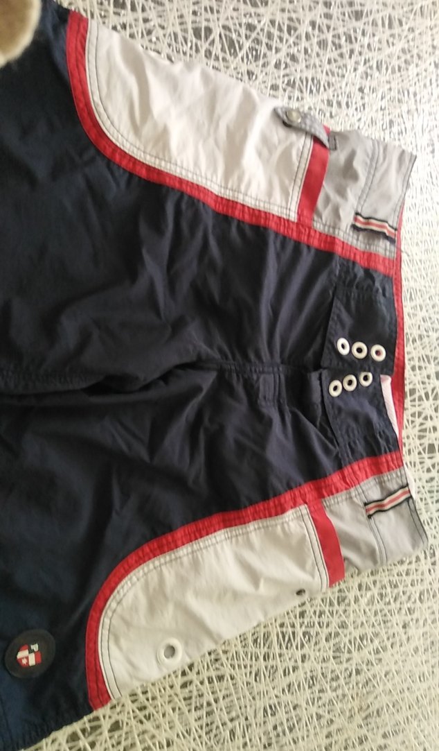 Erkek Mavi Gri Kemerli Mini Şort - Görsel 2