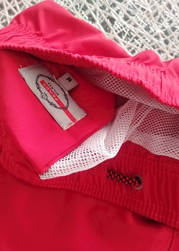 Kırmızı Fermuarlı Mini Erkek Mayo Şortu - Görsel 3