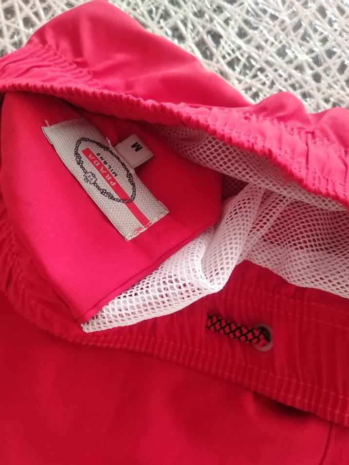 Kırmızı Fermuarlı Mini Erkek Mayo Şortu - Görsel 3