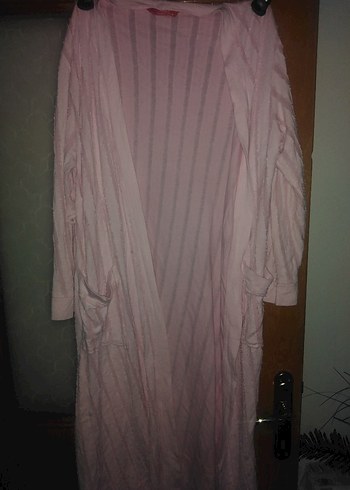 Pembe uzun Kadın Sabahlık - Görsel 5