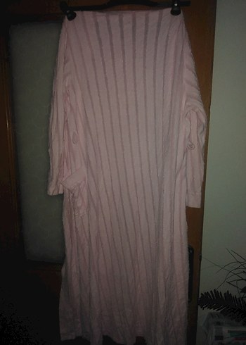 Pembe uzun Kadın Sabahlık - Görsel 3