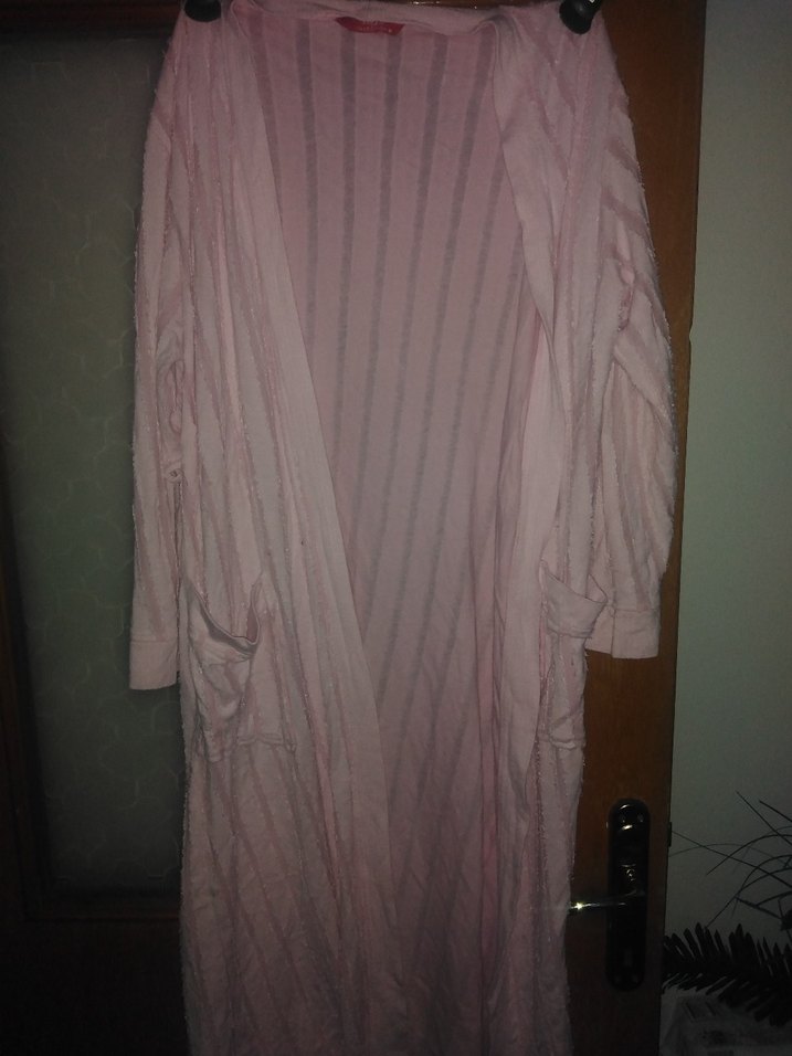 Pembe uzun Kadın Sabahlık - Görsel 5