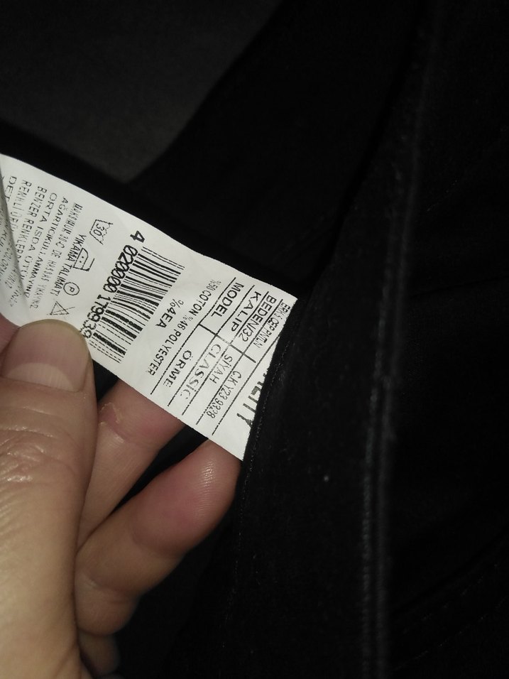 Erkek Siyah uzun Kumaş Pantolon - Görsel 3