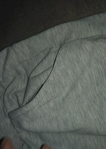 Gri Kadın Keten Salaş Eşofman Altı - Görsel 4