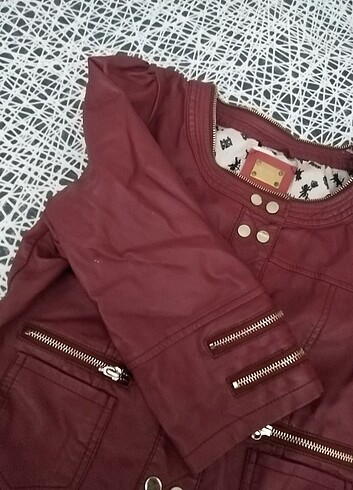 Batik BAYAN BORDO DERİ CEKET