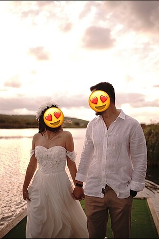 36 Beden beyaz Renk Nikah elbisesi