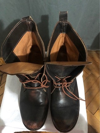 Zara Orijinal deri vintage bot