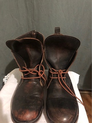 37 Beden Orijinal deri vintage bot