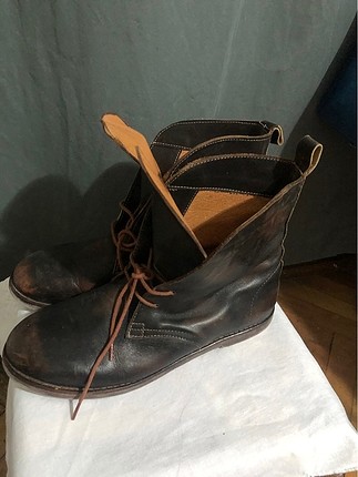 37 Beden kahverengi Renk Orijinal deri vintage bot