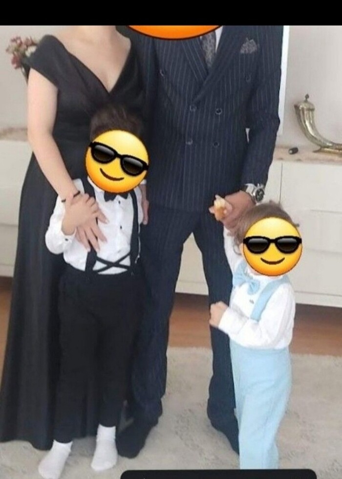 Siyah saten elbise  - Görsel 3