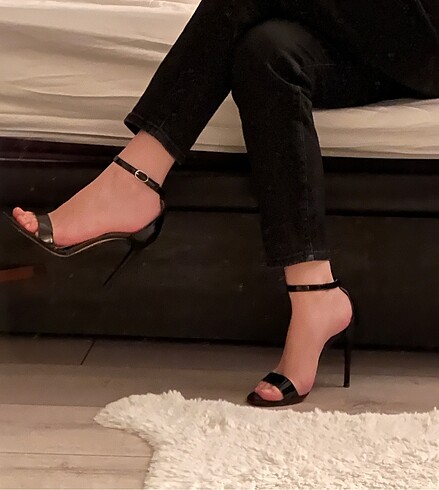 38 Beden siyah Renk Topuklu stiletto
