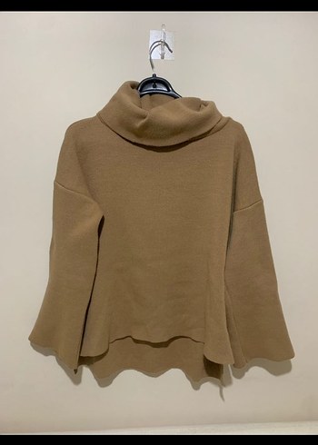 Bej Boğazlı Kadın Triko Kazak - Görsel 2