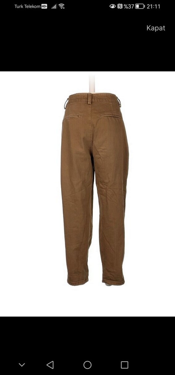 Kemerli Rahat Kesim Kadın Pantolon - Görsel 3