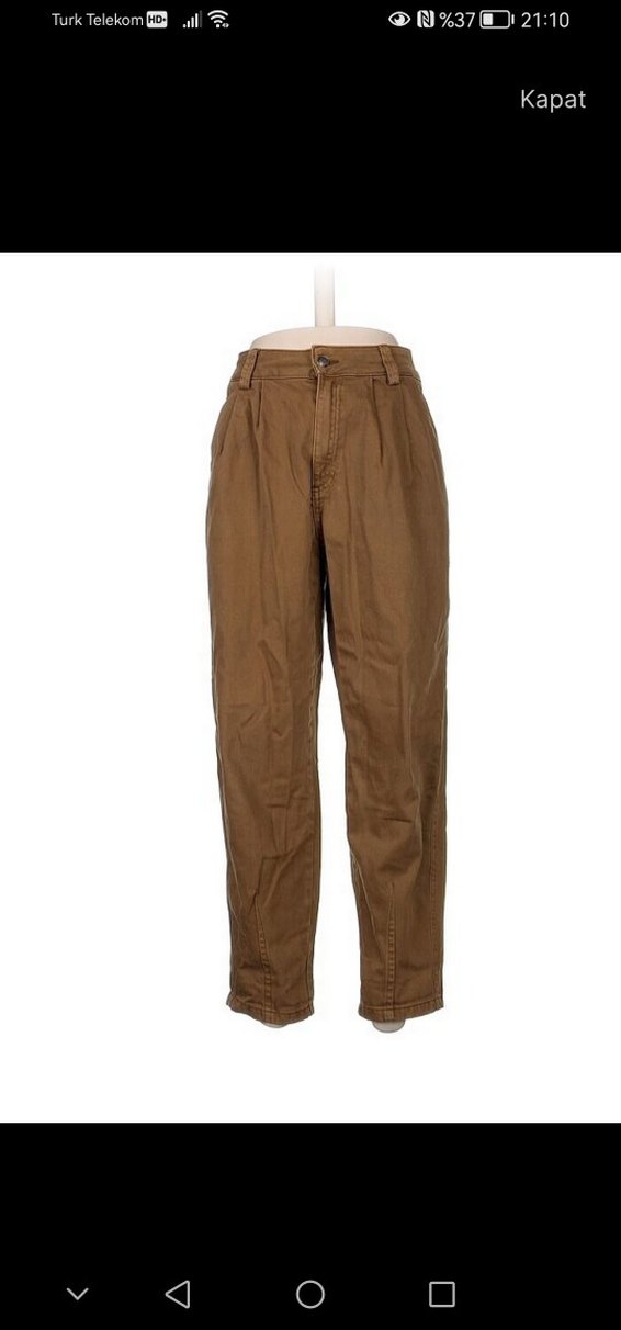 Kemerli Rahat Kesim Kadın Pantolon - Görsel 2