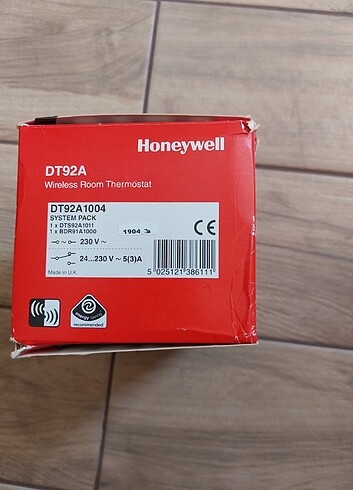  Beden Honeywell kablosuz dijital termostat DT92A1004