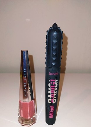 Fenty Beauty ruj ve Benefit dolgunlaştırıcı maskara