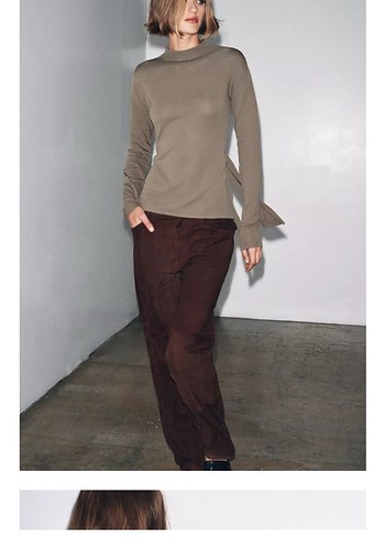 Zara Sırt Bağlamalı Triko Top - Görsel 4