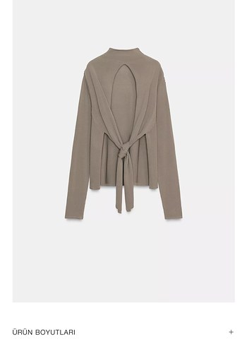 Zara Sırt Bağlamalı Triko Top - Görsel 9