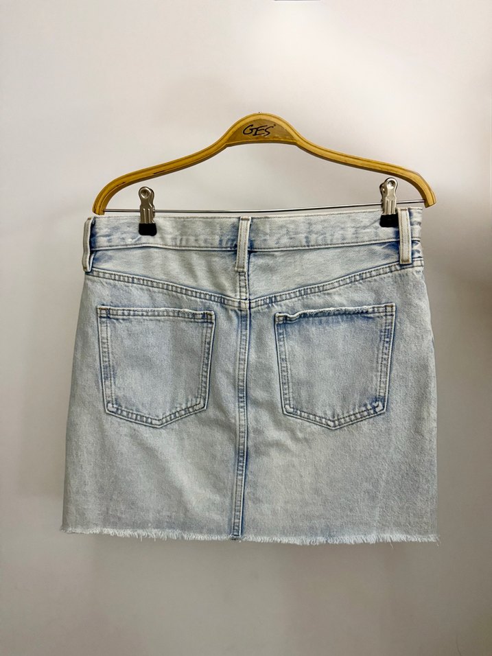 Mango Mavi Denim Mini Etek - Görsel 2