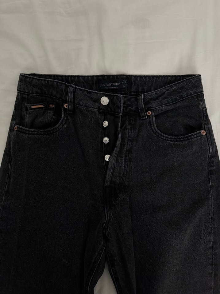 Stradivarius Siyah Mom Jean - Görsel 2