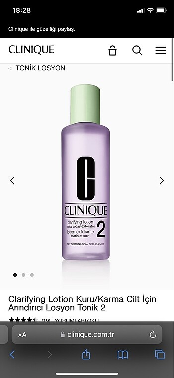 Clinique Arıdınrıncı 400 ml Tonik