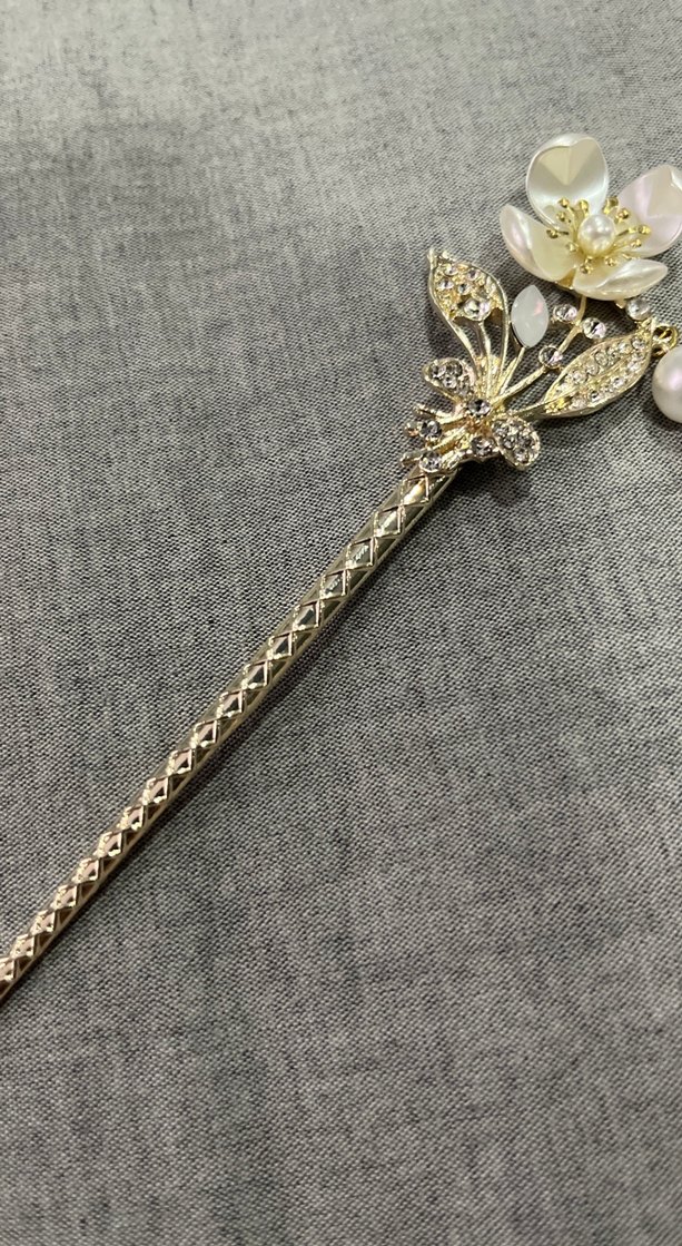 İnci ve Püsküllü Vintage Saç Tokası - Görsel 4