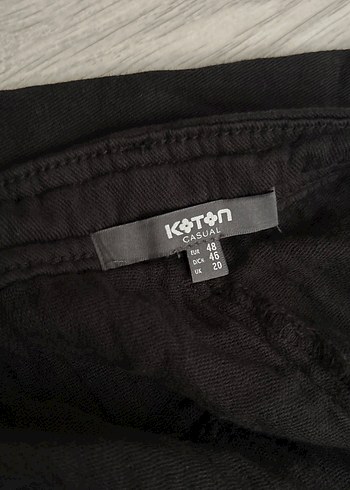 48 Beden siyah Renk Erkek Siyah Keten Regular Fit Pantolon
